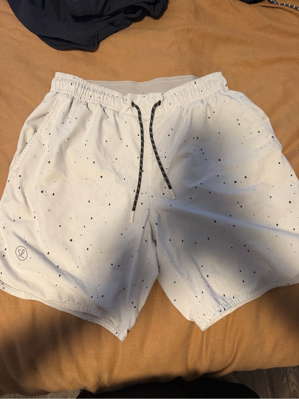 Legends with liner Men's wolf grey  Splash-Print Shorts with Drawstring